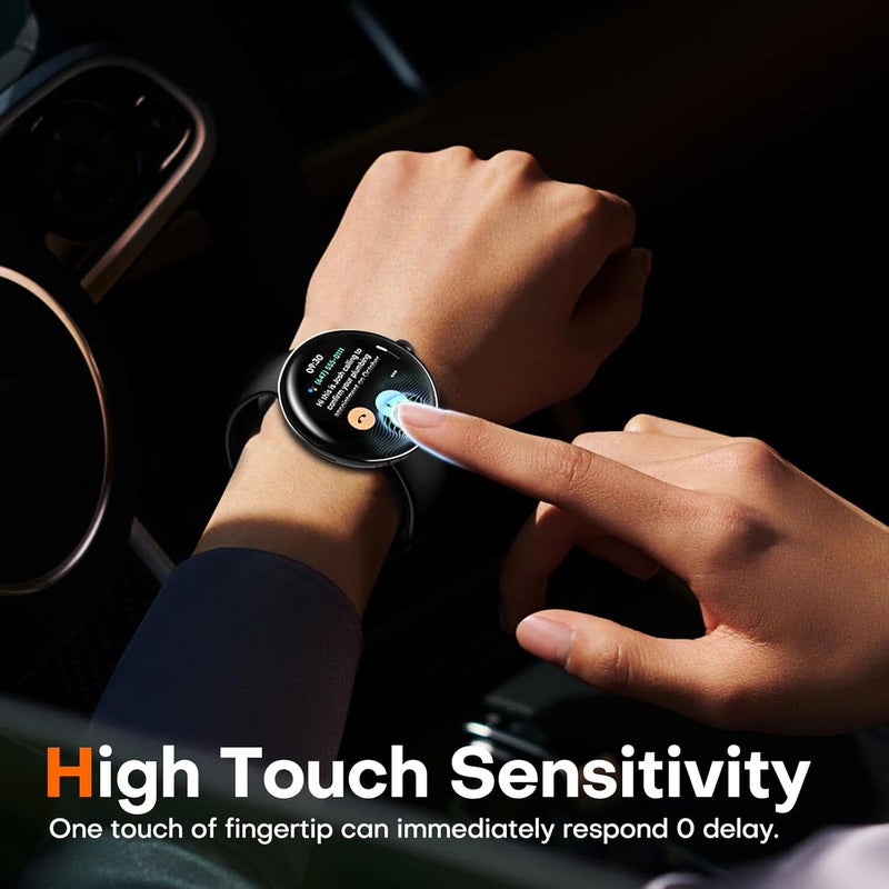 LK حزمة 6 من واقي الشاشة TPU لجهاز Google Pixel Watch 4 41mm (2025) و Pixel Watch 3/2/1، ذاتية الشفاء [فيلم مرن مطور]، مضاد للخدش [0 فقاعات] فيلم شفاف عالي الدقة وحساس للمس - Image 4